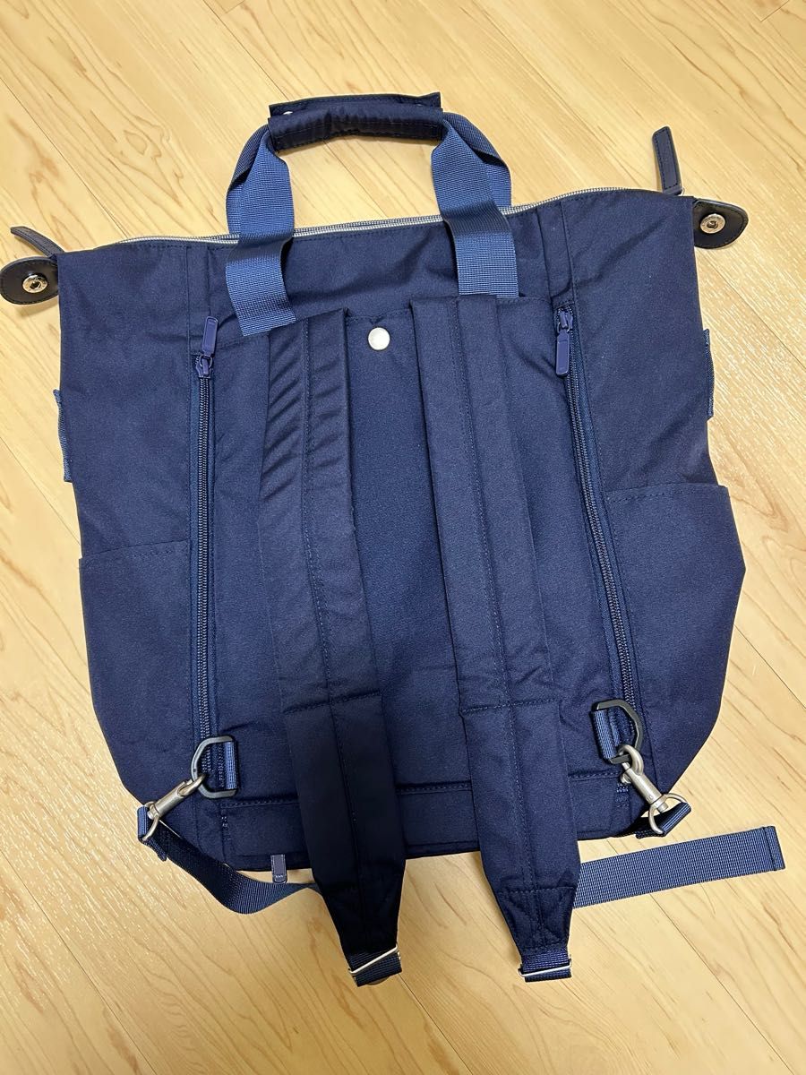 ファミリア 2way マザーズリュック 大容量 ポーチ付き ネイビー｜Yahoo