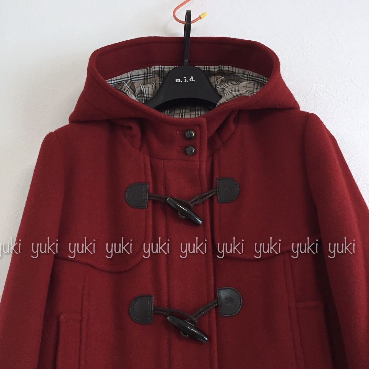 バーバリーブルーレーベル ダッフルコート 赤 ショート丈｜Yahoo