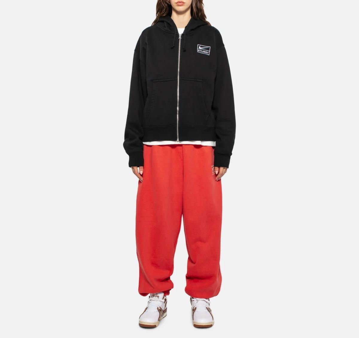 完売品 NIKE x Stussy コラボ ウォッシュ加工フルジップパーカー
