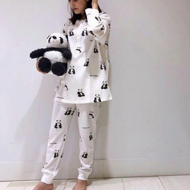 ジェラートピケ ワッフル パンダ柄ルームウェアセット｜Yahoo!フリマ