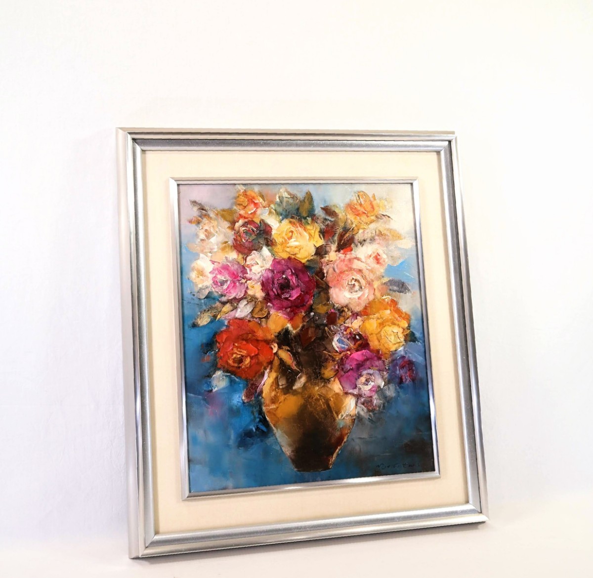 Yahoo!オークション - 真作 奥谷全弘 油彩「薔薇の花」画 45.5×53cm F