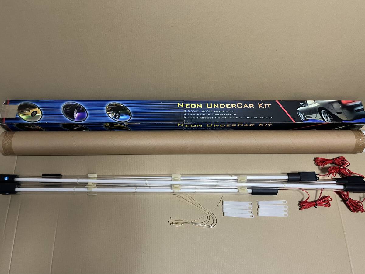当時物アンダーネオン ブルー ネオン管 120cm×2本 90cm×2本 スポコン