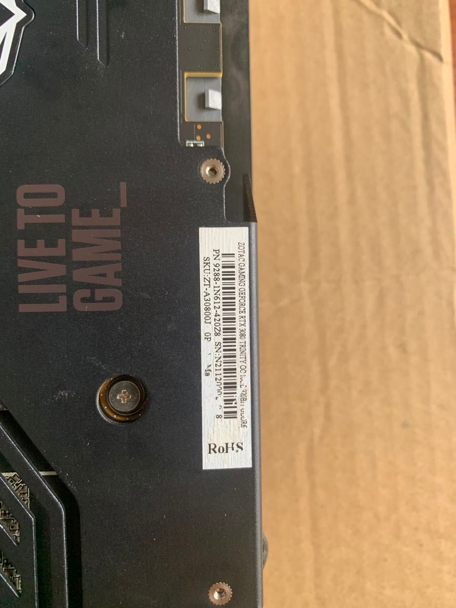 RTX3080 ZOTAC TRINITY OC ジャンク品立ち上がりません 送料無料