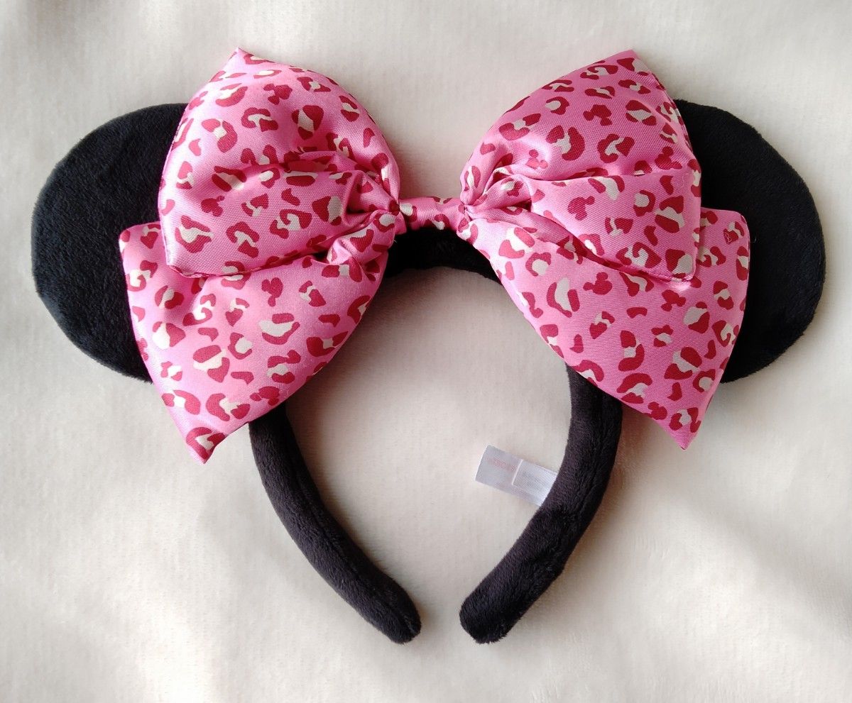 美品 ディズニー ミニー ヒョウ柄 リボン カチューシャ｜Yahoo!フリマ