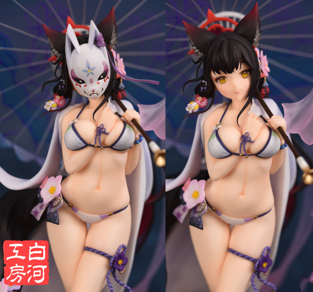 Yahoo!オークション - 【ガレージキット完成品】水着 狐坂ワカモ フィ