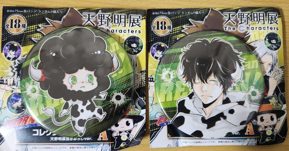 天野明展 子供ランボ 大人ランボ 2個セット 缶バッジ 家庭教師