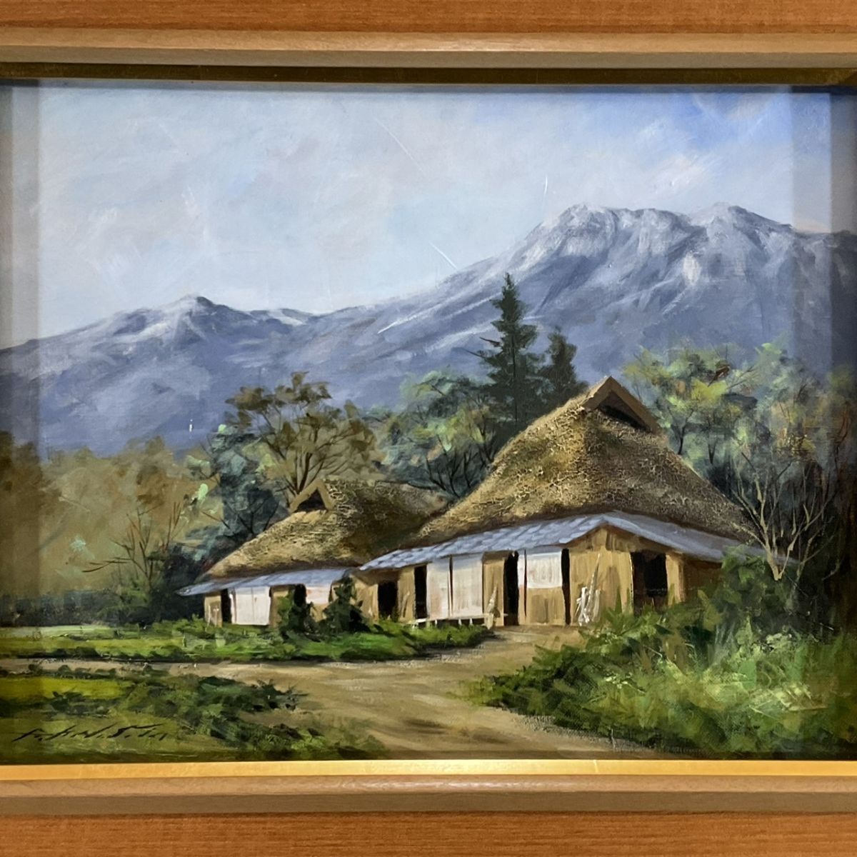 Yahoo!オークション - 真作 油彩 木下龍之介 『丹波路風景』 F6 細密リ