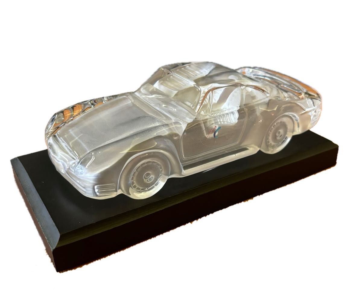 当時物 1/24位 ポルシェ 959 クリスタルガラス 陶器製 ミニカー