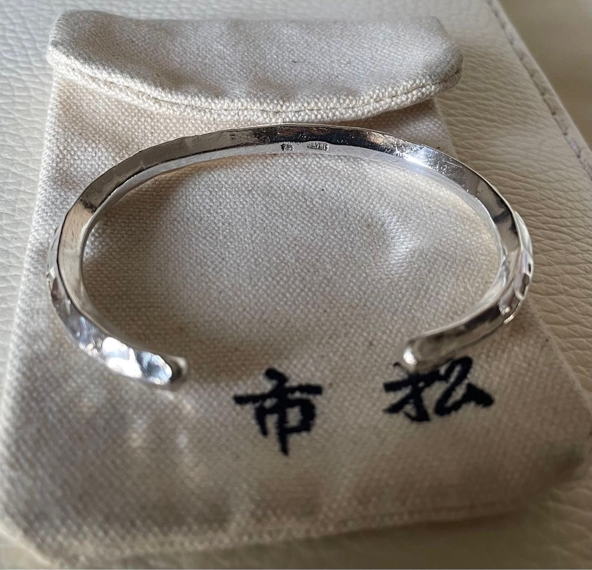 市松silver 980製 silver 6角3面打ち（M）バングル｜Yahoo!フリマ