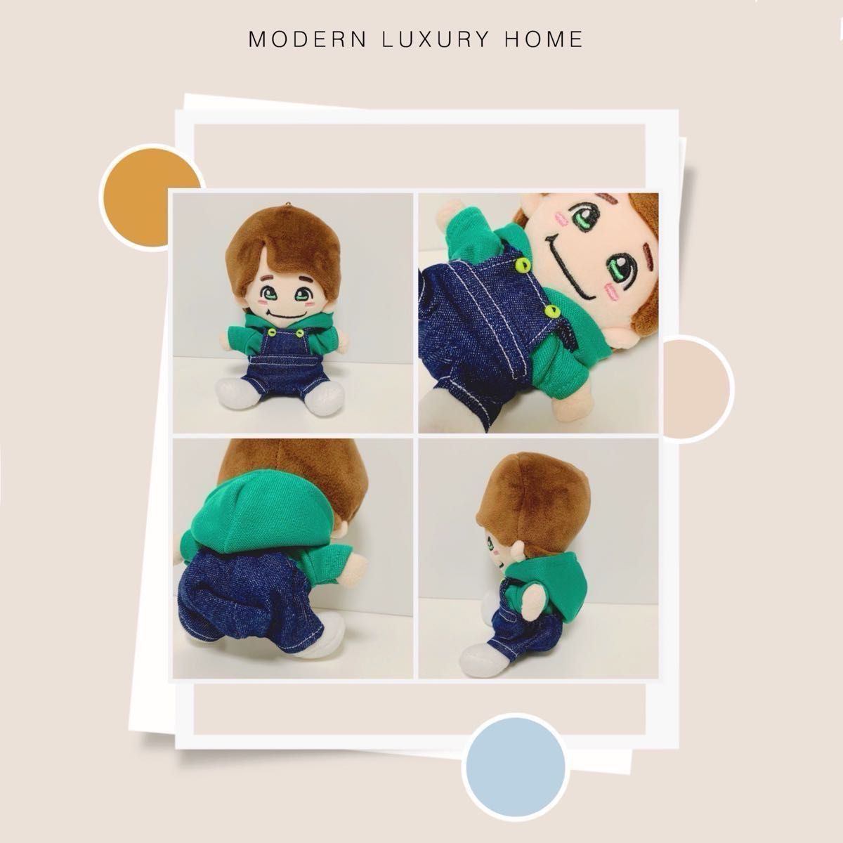 ちびぬいオーダーページ メンカラパーカー×デニムオーバーオール