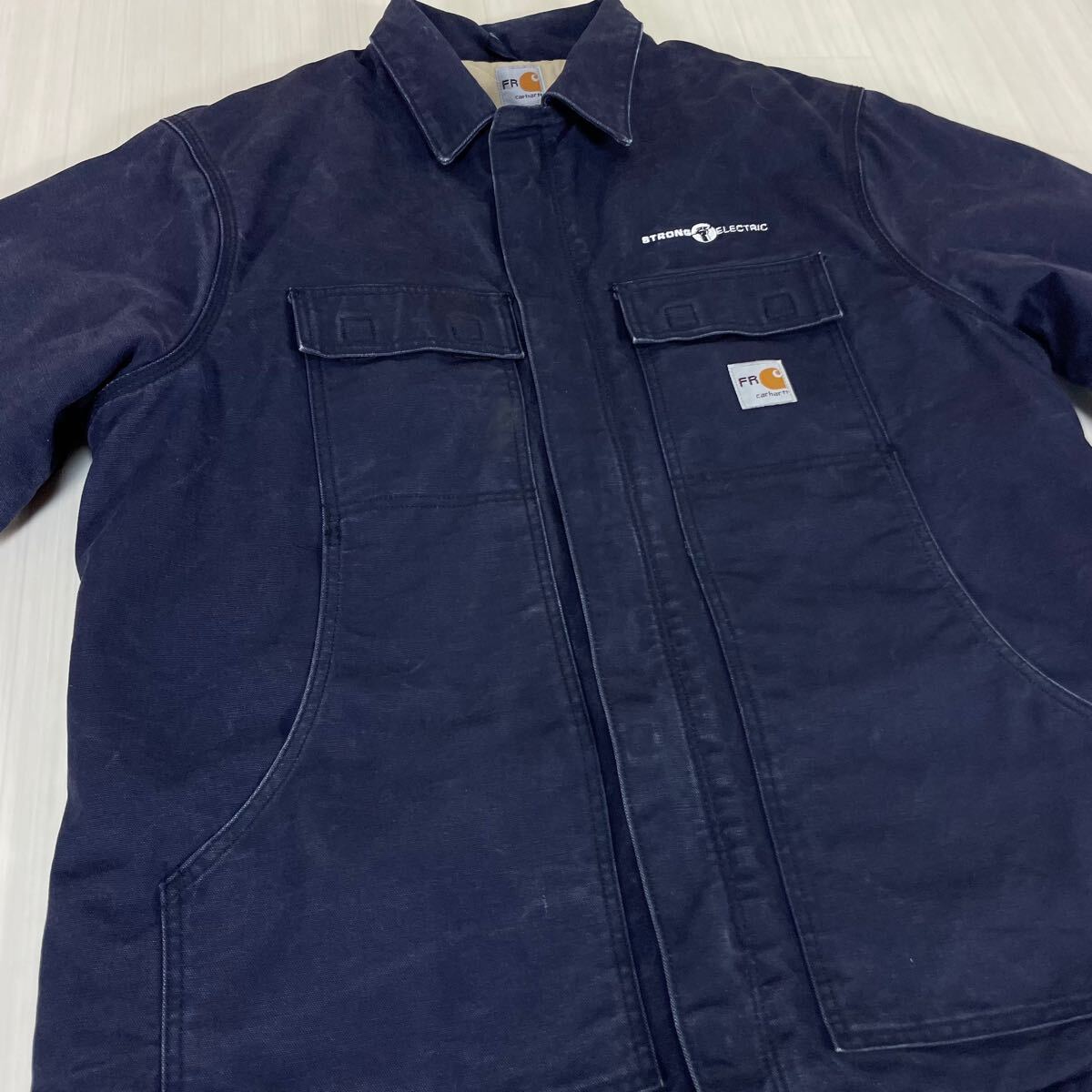 希少 メキシコ製 Carhartt カーハート FRシリーズ 企業ロゴ 中綿入