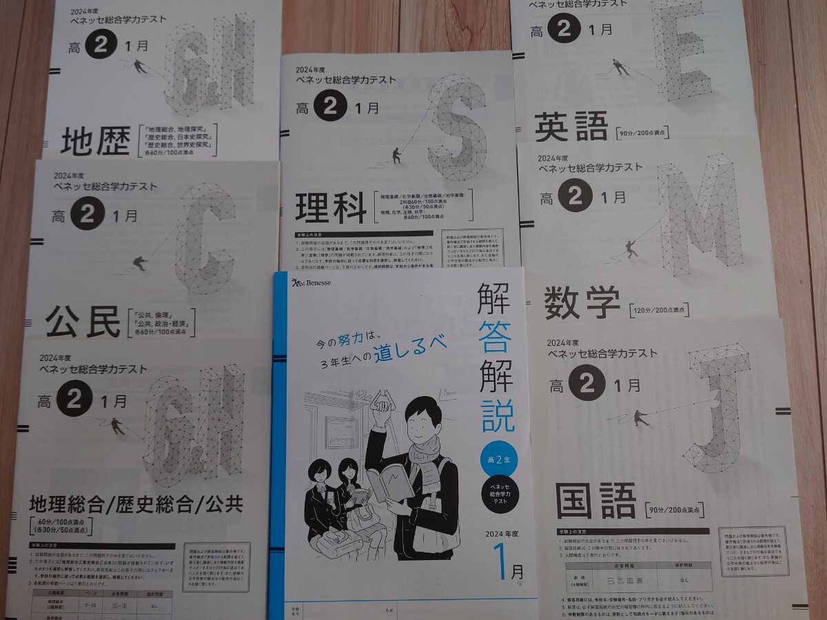 2025年1月実施 進研模試 総合学力テスト 書き込みなし 2024年度