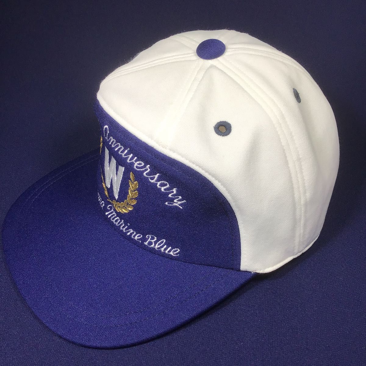 当時物 大洋ホエールズ 横浜マリンブルー 10周年記念キャップ 帽子