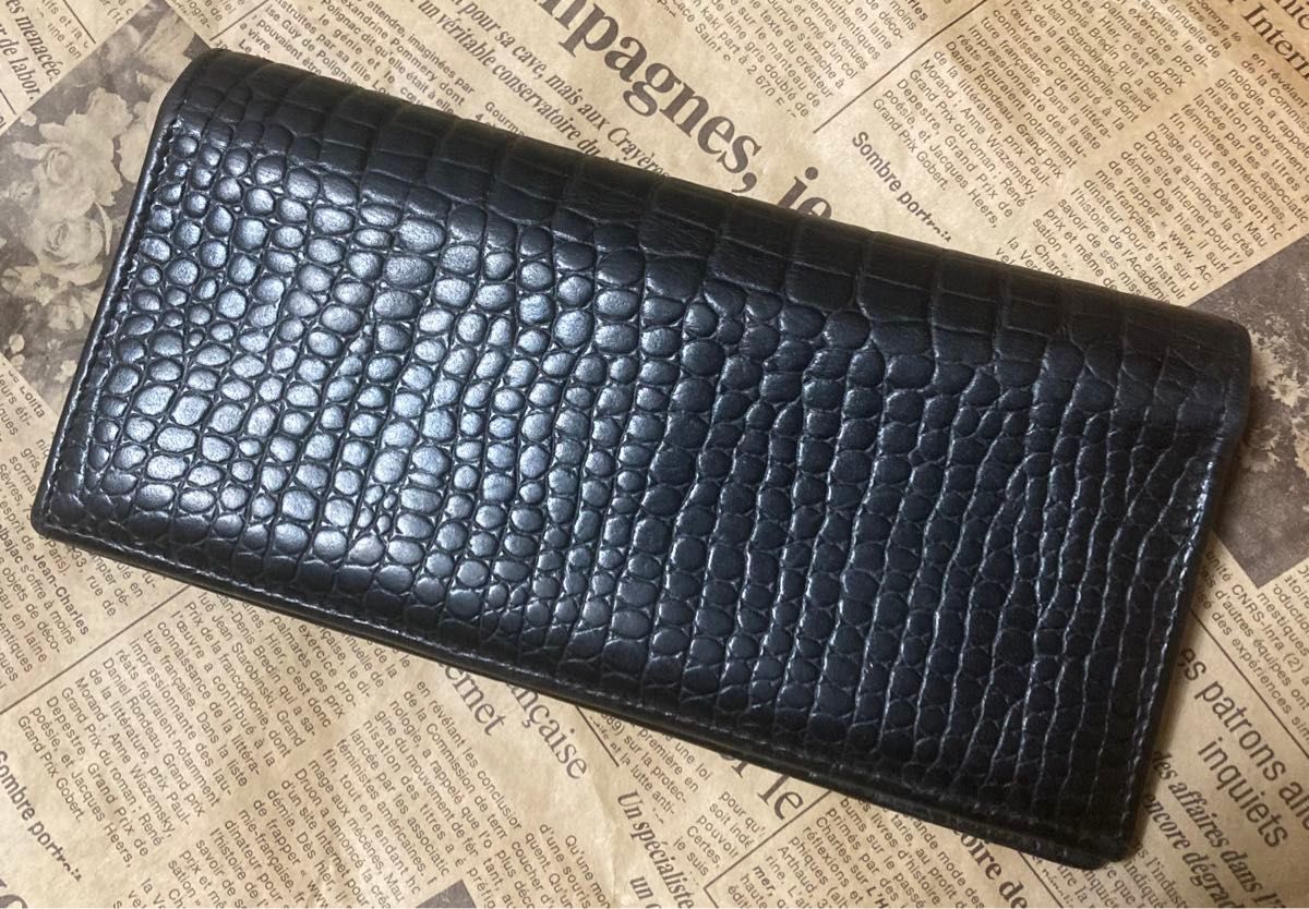 極美品□ホワイトハウスコックス ブライドルレザー クロコ型押し 長