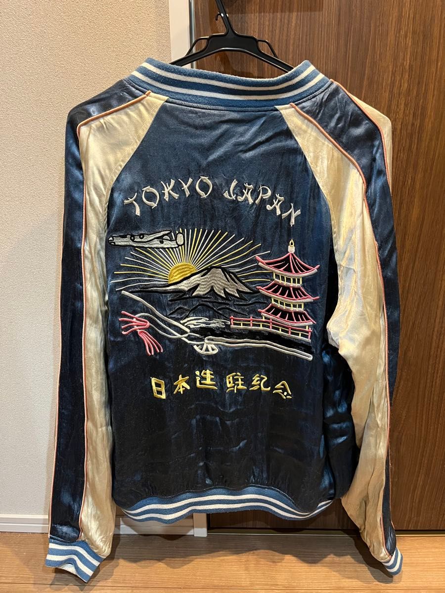AVIREXスカジャン 日本 TOKYO XL リバーシブル 旭日旗ヴィンテージ