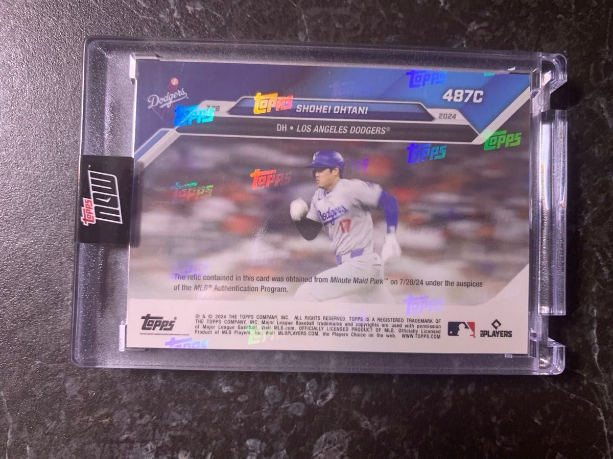 topps now 大谷翔平 base relic ベースレリック ドジャース 49シリ 青