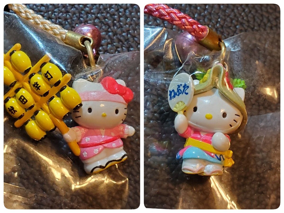 ハローキティ ご当地限定ストラップ 根付け 青森 秋田限定 東北の