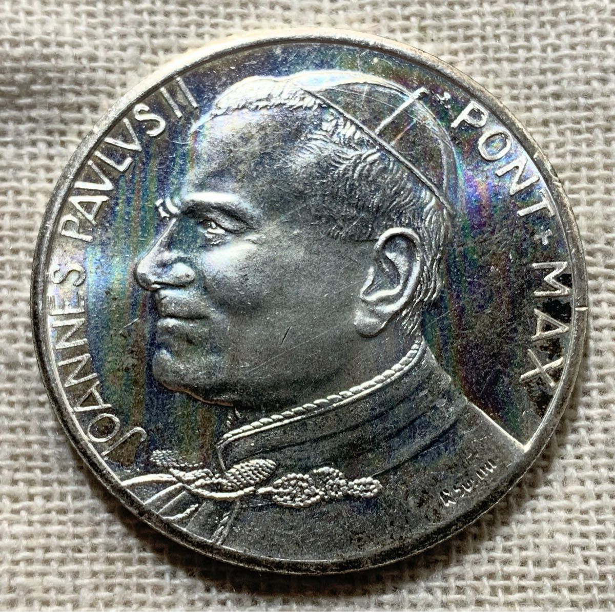 バチカン 教皇メダル ヨハネパウロ2世 銀メッキ ブロンズ製