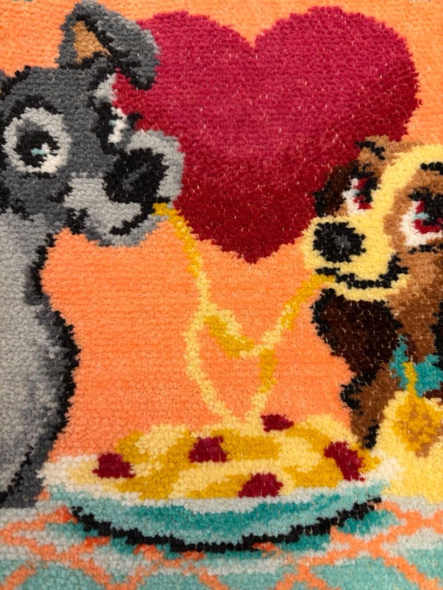 良柄】フェイラー ディズニー ベストスパゲティ わんわん物語 わんわん