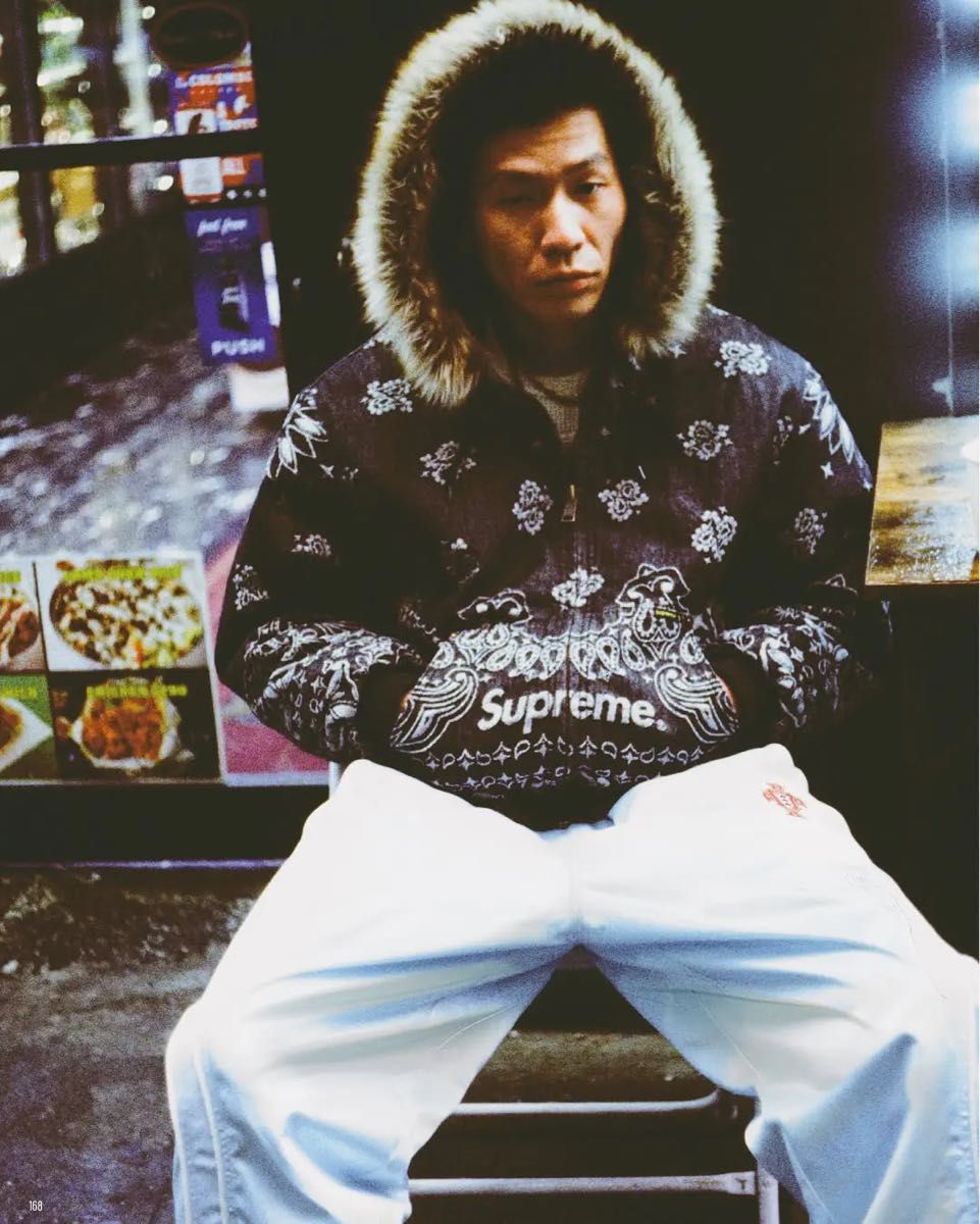 Supreme Bandana Jacquard Denim Hooded Work Jacket 