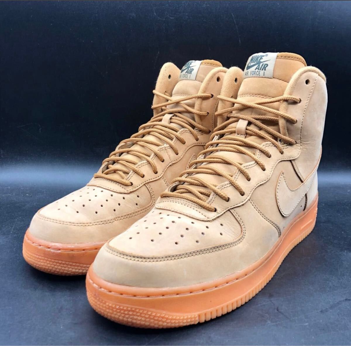 良品 NIKE ナイキ AIR FORCE 1 エアフォースワン HIGH FLAX ハイカット