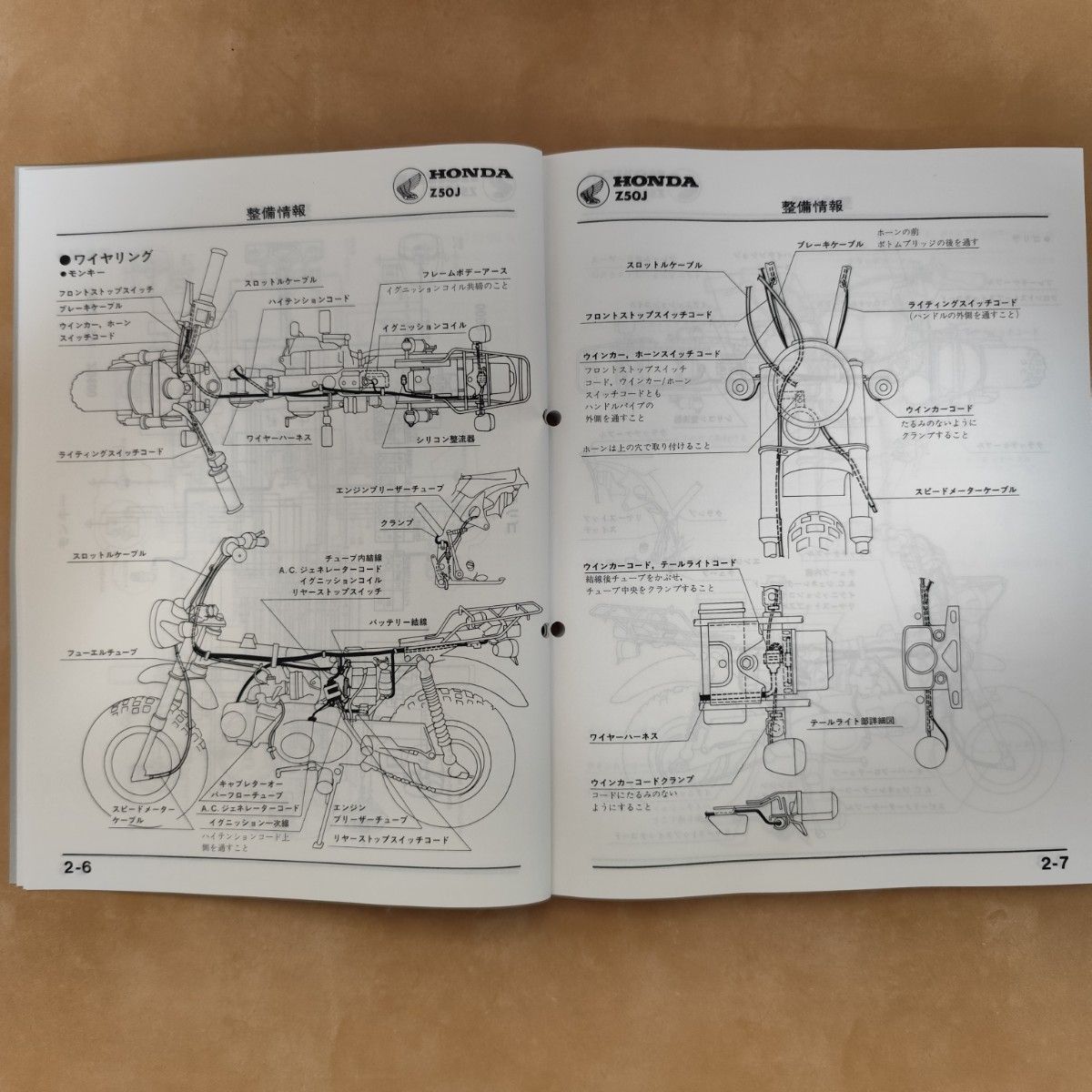 ホンダ モンキー ゴリラ モンキーバハ Z50J Z50R サービスマニュアル