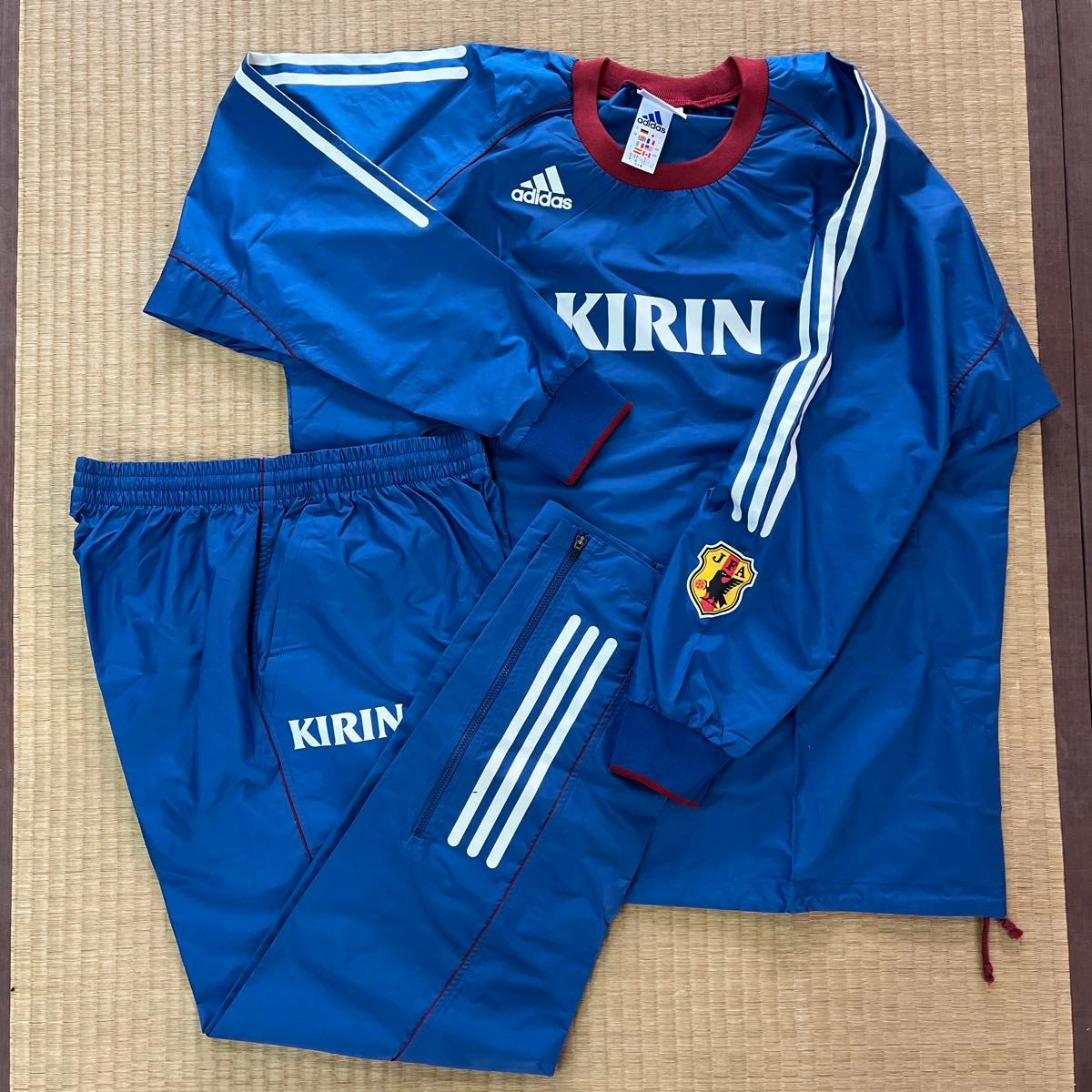 adidas KIRIN サッカー日本代表 ピステ 上下セット Oサイズ ブルー