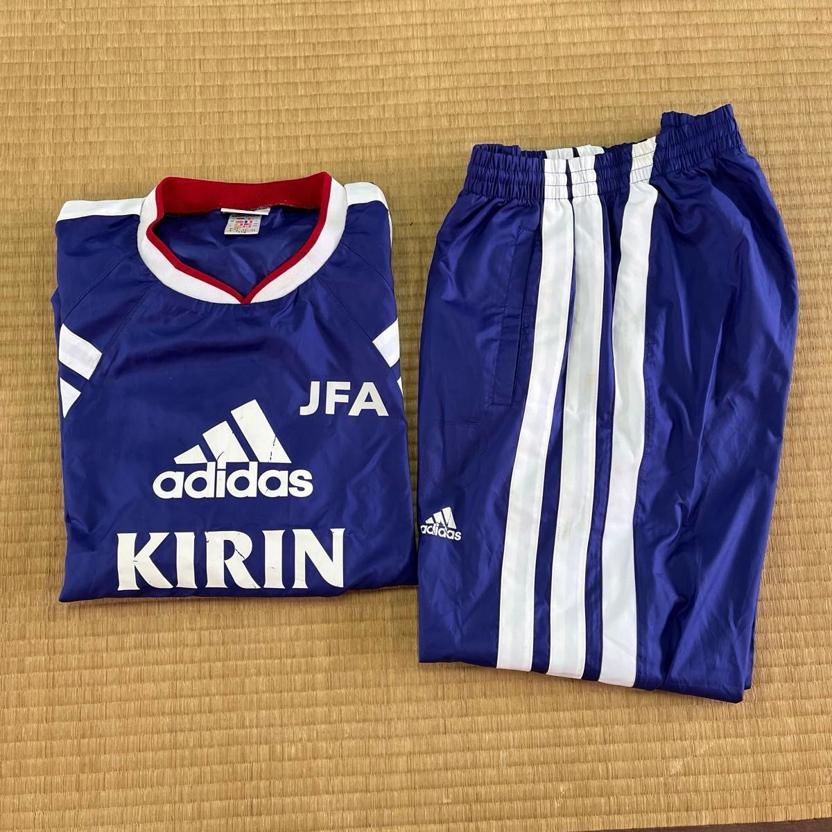 adidas JFA KIRIN ピステ 上下セット 日本代表 ビンテージ 3本ライン