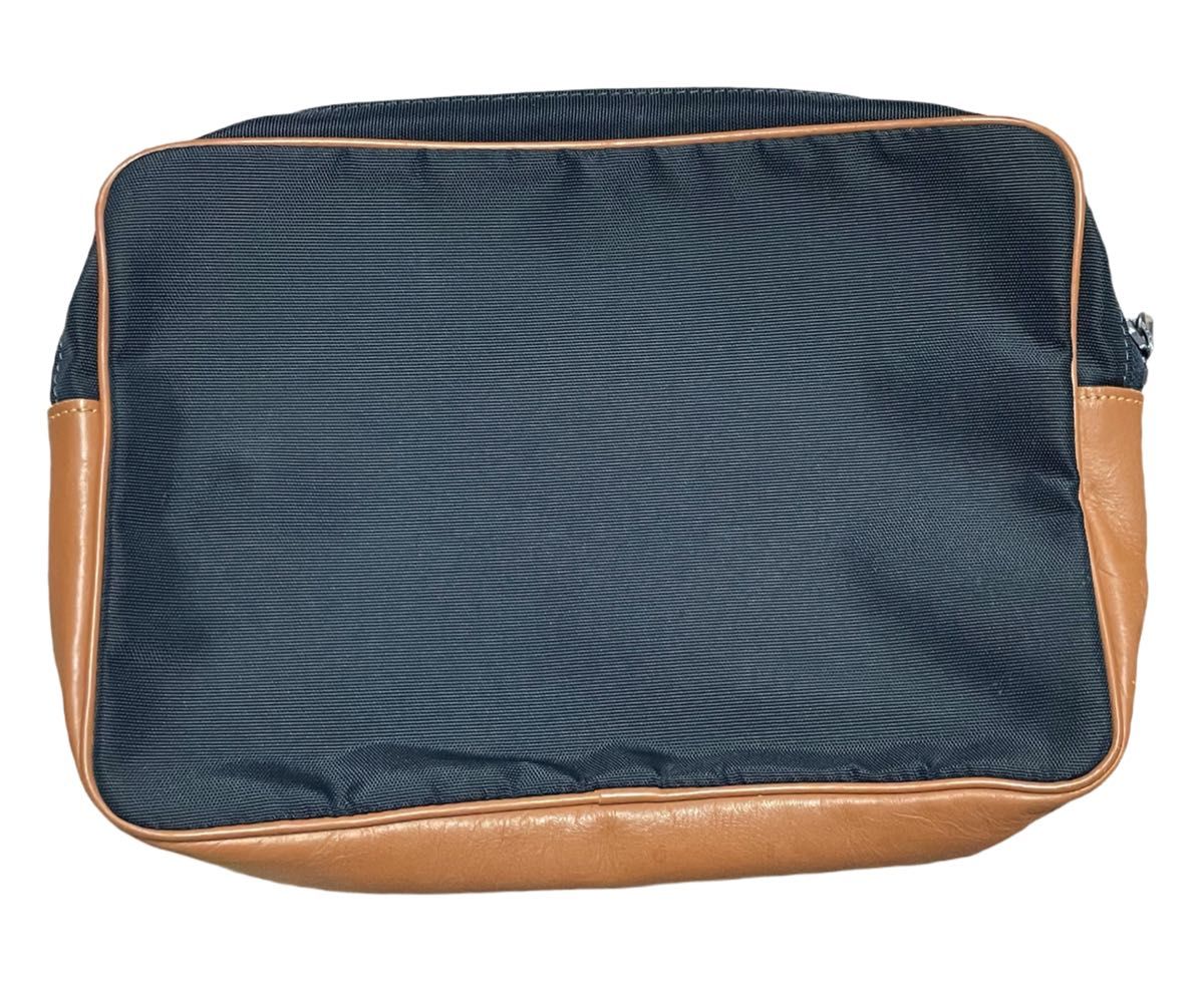 Courreges クレージュ ボストンバッグ ネイビー ポーチ付き 男女兼用