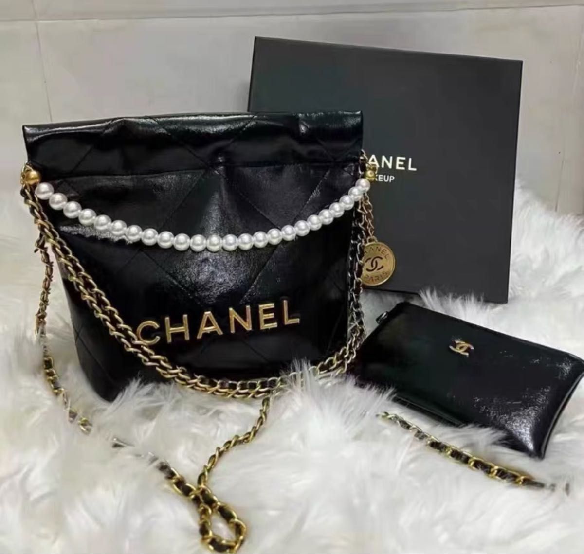 シャネル ノベルティ ショルダーバッグ 斜めがけ ポーチ付き｜Yahoo