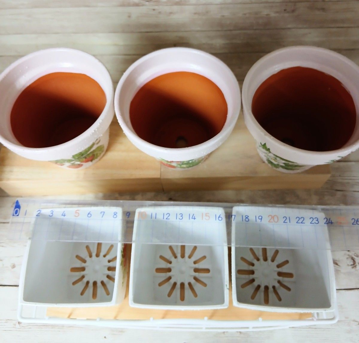 ハンドメイド リメイク鉢 デコパージュ 素焼き鉢 プラ鉢 まとめ売り