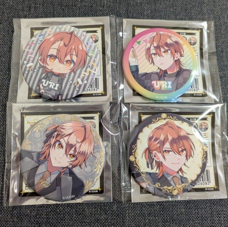 ② 4点 カラフルピーチ ぷぴぱ 缶バッジ うり うりさん｜Yahoo!フリマ