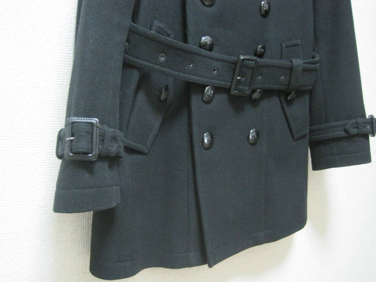 新品 同様 バーバリー ブラックレーベル 黒釦 カシミヤ ナポレオン