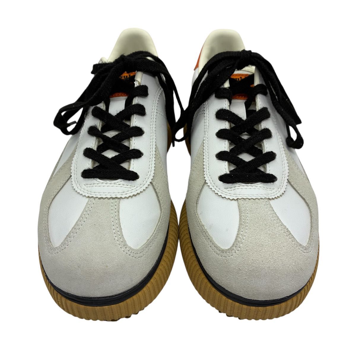 オニツカタイガー 厚底 スニーカー 25 5㎝ ホワイト/オレンジ
