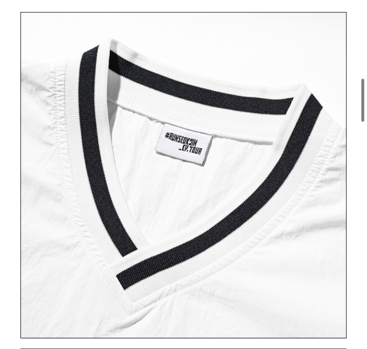 RUNSEOKJIN in JAPAN] V-NECK T-SHIRT (WHITE) BTS ジン JINサイズ T