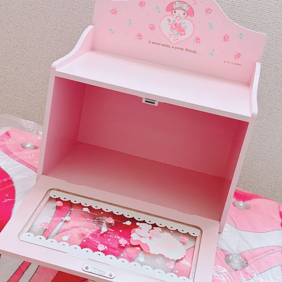 マイメロディ 調味料ラック スパイスラック 収納 小物入れ 木製