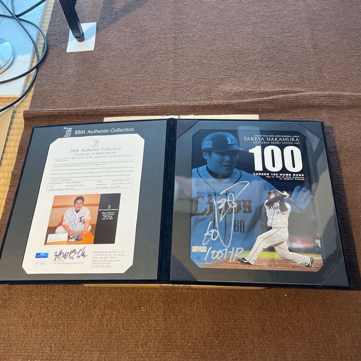 写真撮影のため開封のみ 未使用品 】60 中村剛也選手 おかわり君 直筆