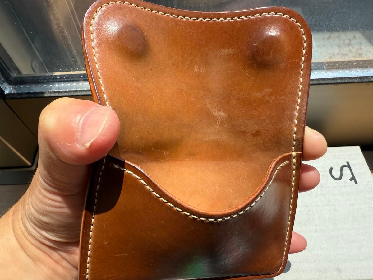 ワイルドスワンズ タング シェルコードバン ナチュラル サドルプル