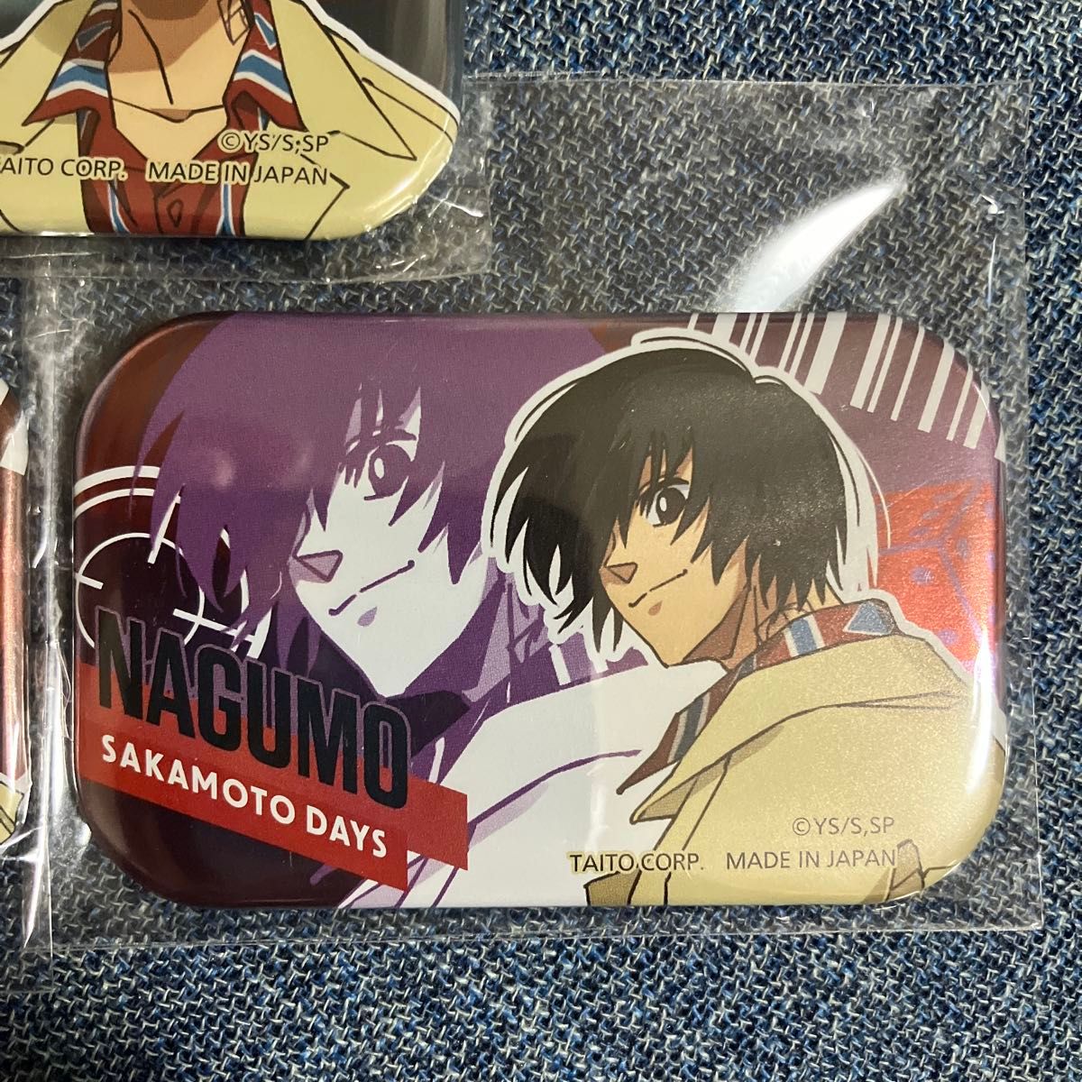 南雲 南雲与市 メタリック缶バッジ サカモトデイズ 缶バッジ スクエア