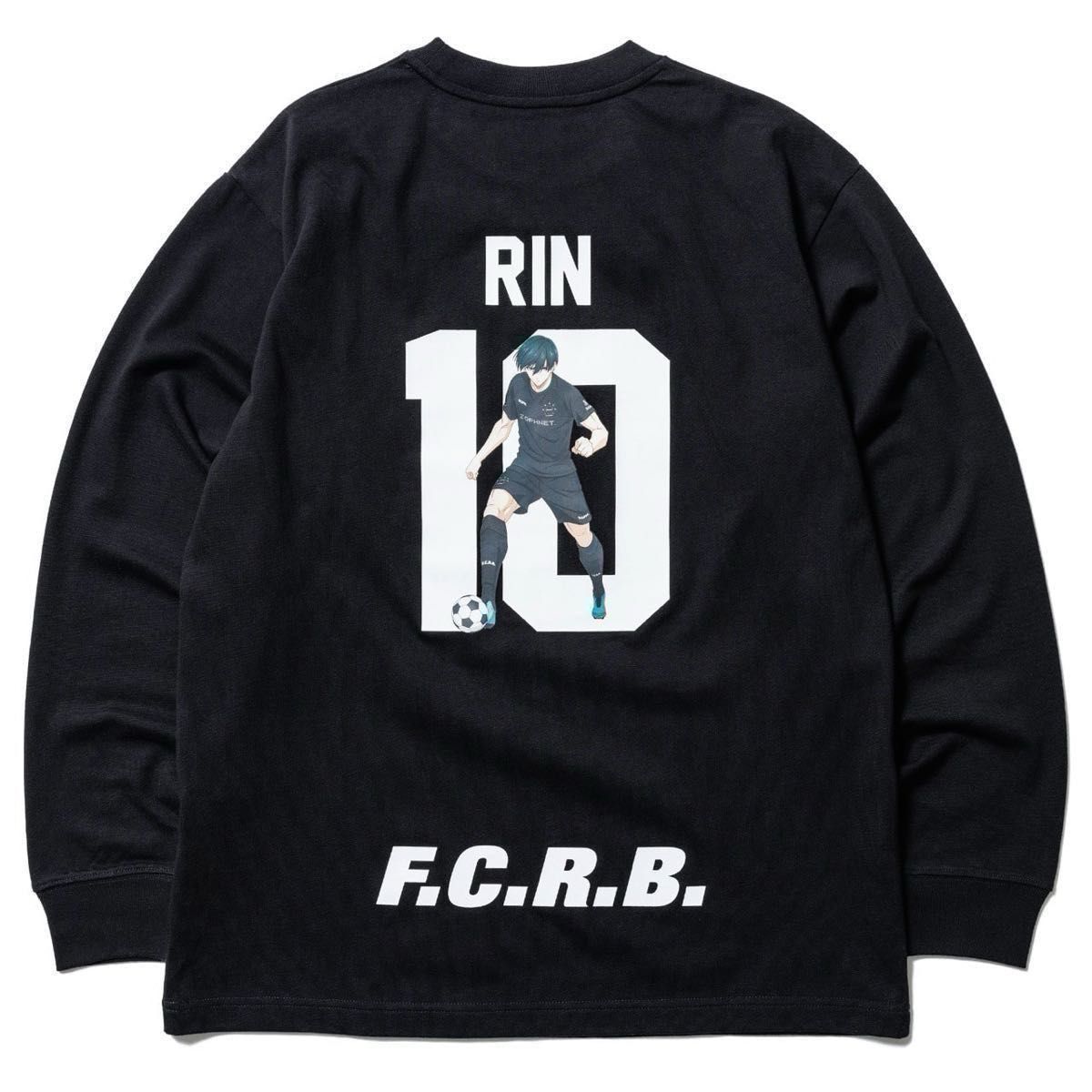 新品L缶バッジ付F C Real BristolブルーロックBLUE LOCK L/S TEE糸師凛