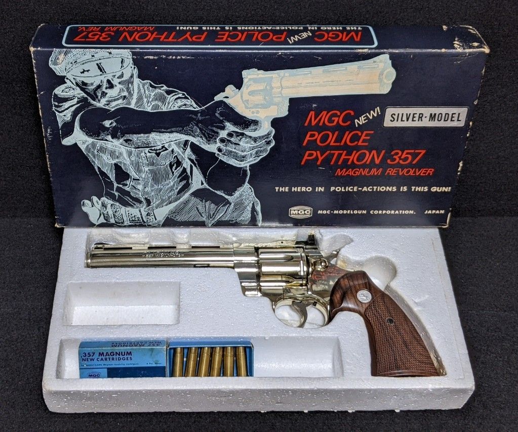 レア MGC パイソン357マグナム シルバーメッキモデル 未発火/美品 1980
