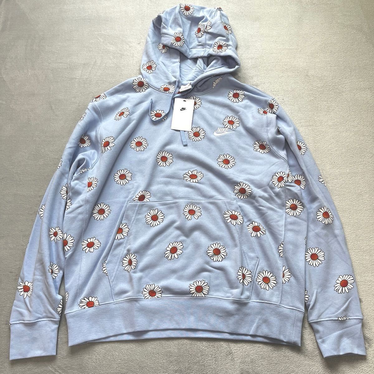 NIKE ナイキ 刺繍ロゴ デイジー 花柄 総柄 パーカー フーディ XXL 2XL