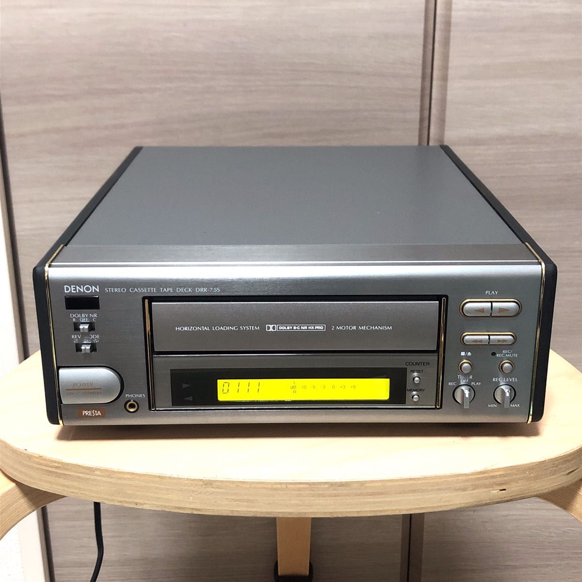 DENON DRR-7 5S STEREO CASSETTE TAPE DECK デノン 録音再生動作品