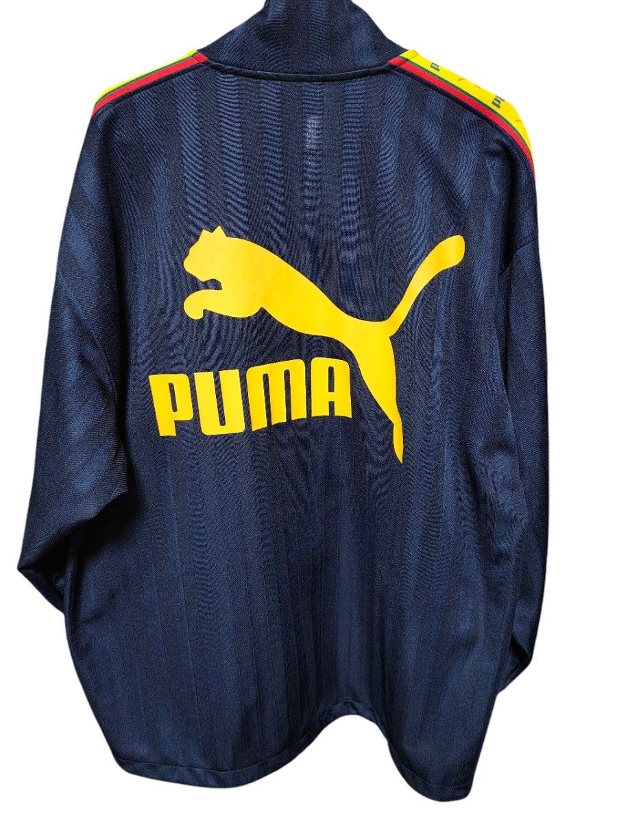 PUMA プーマジャージ上下セットアップ ネイビー イエロー XO（3L