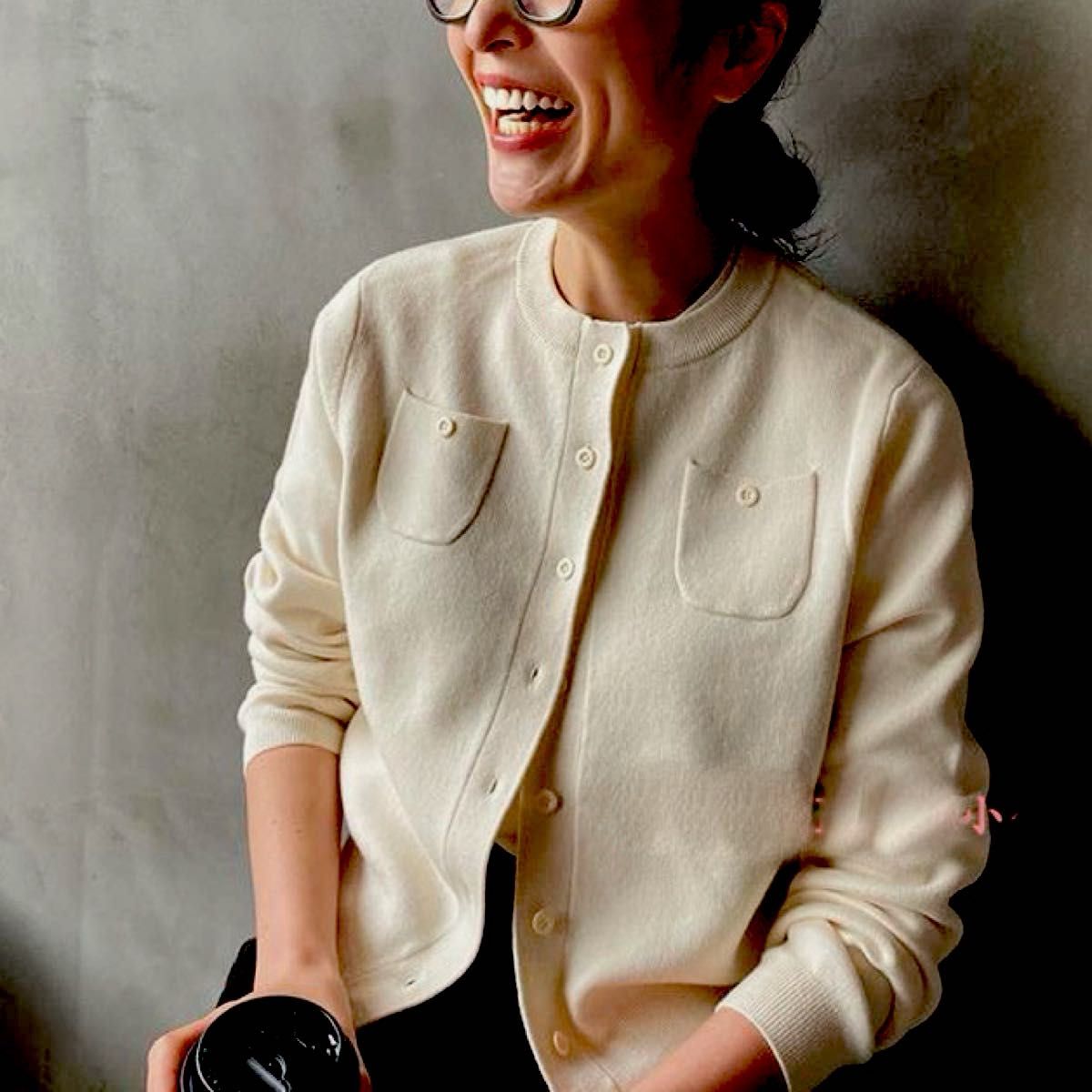 新品未使用 CABaN キャバン コットン カシミヤ クルーネック