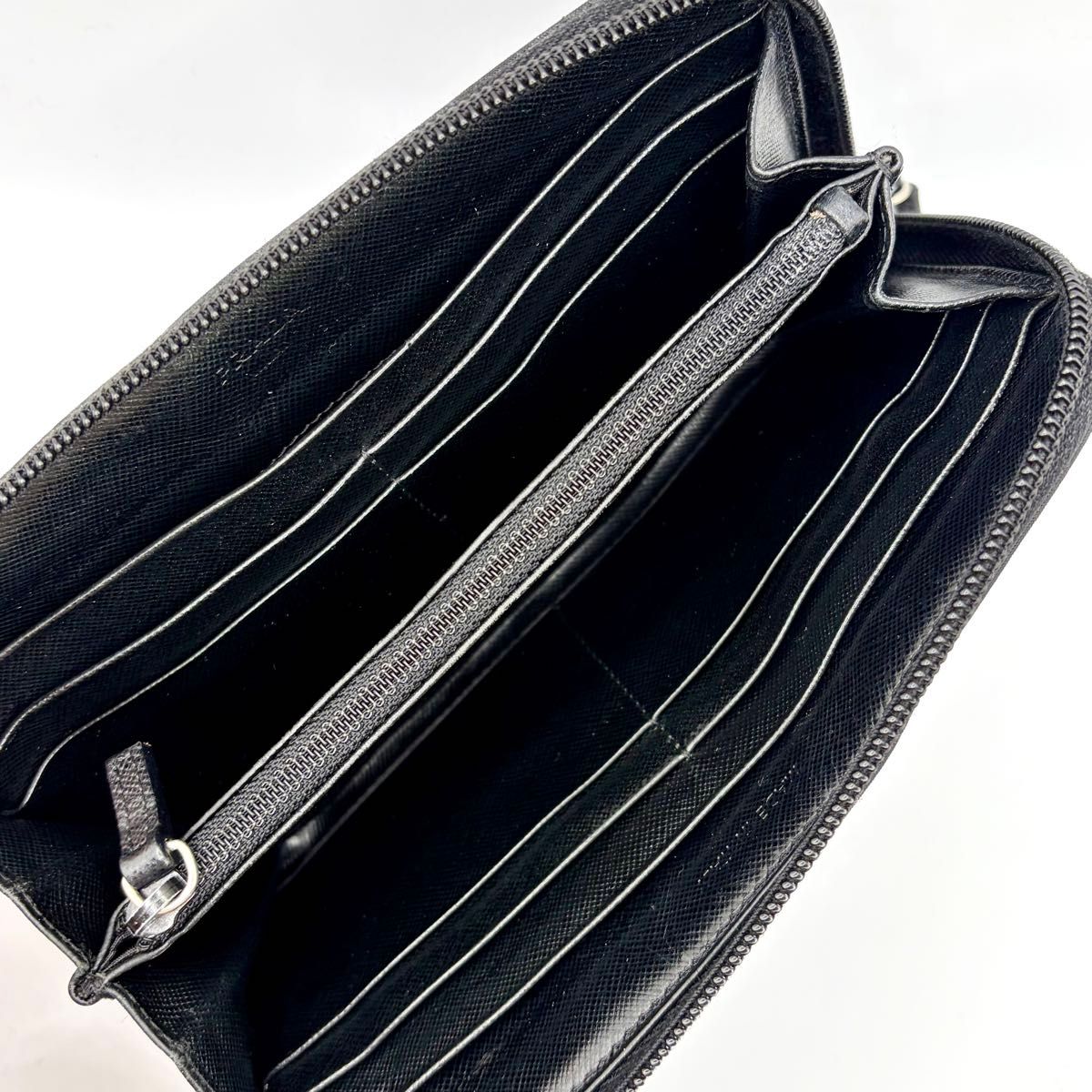 正規品 PRADA プラダ ラウンドファスナー 長財布 三角ロゴ ナイロン