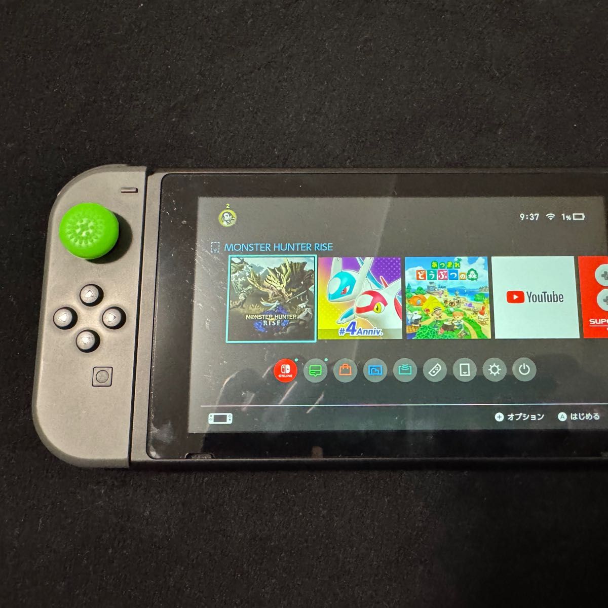 Nintendo Switch グレー本体セット ジョイコン ジョイコングリップ付