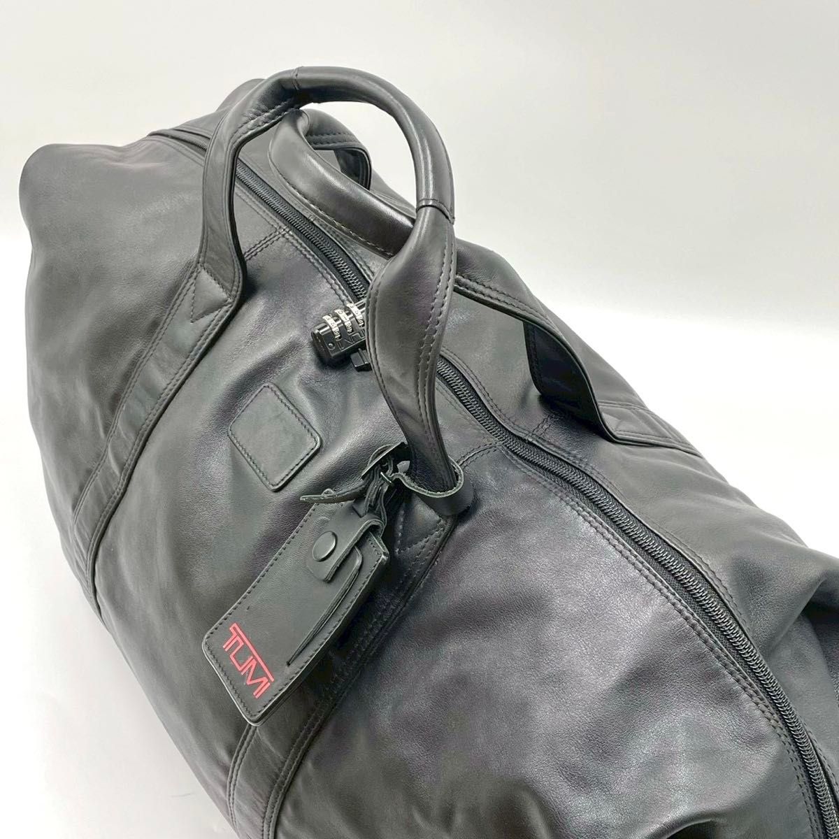 TUMI トゥミ 2way ボストンバッグ オールレザー ブラック 黒 大容量