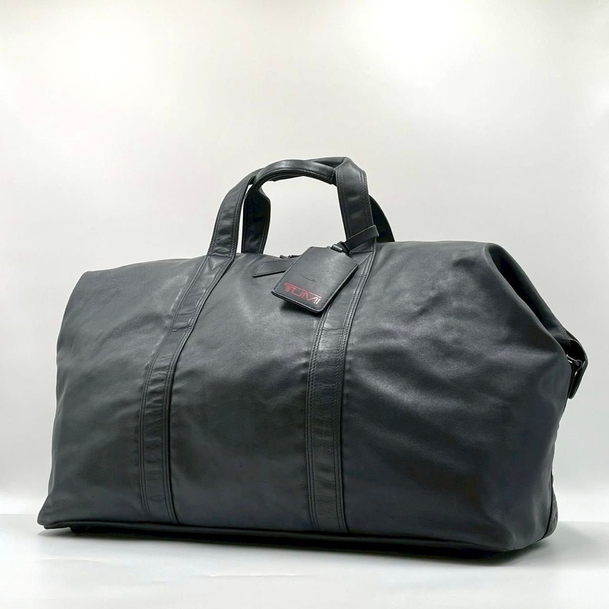 TUMI トゥミ 2way ボストンバッグ オールレザー ブラック 黒 大容量