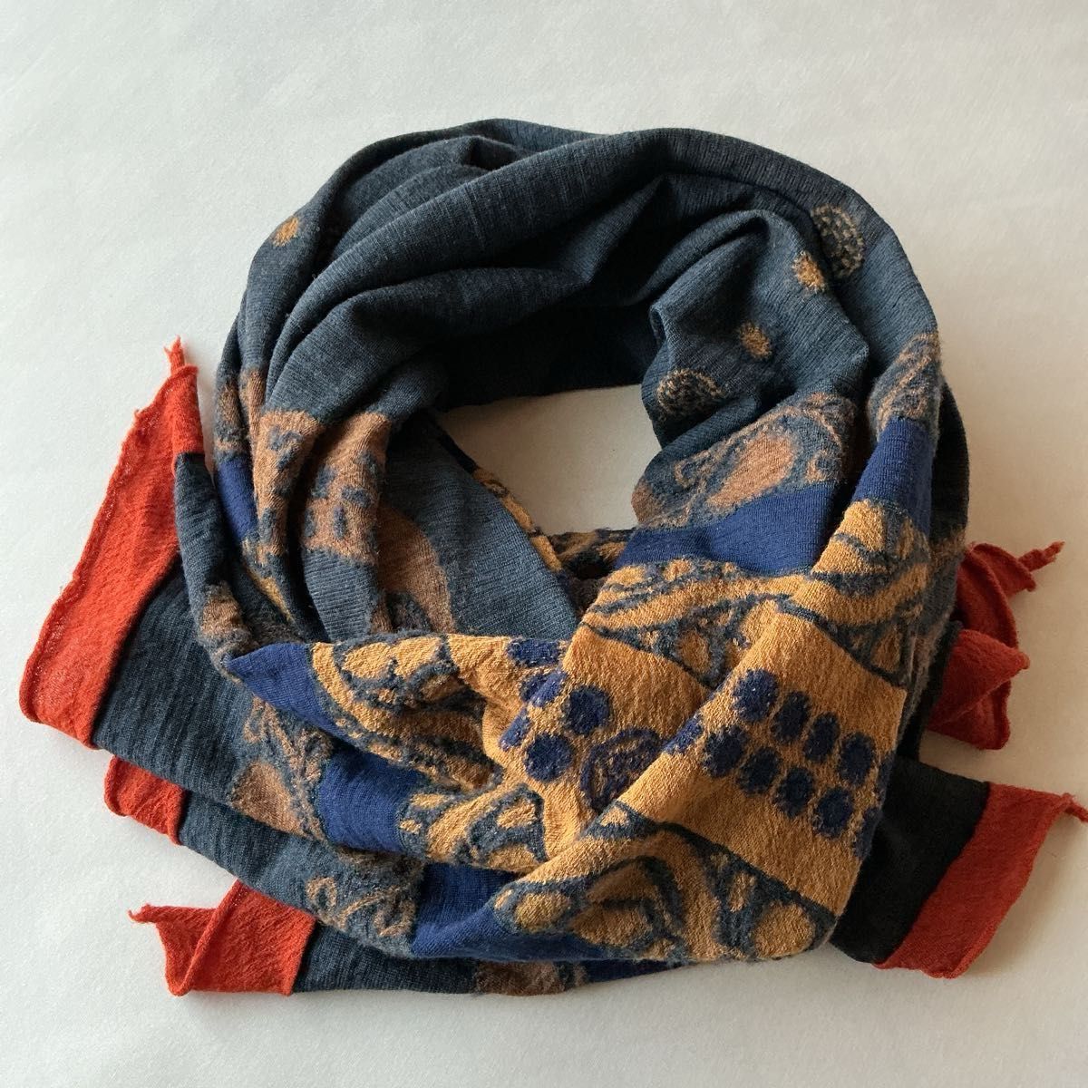 KAPITAL キャピタル 縮絨ウール マフラー ストール スカル ドクロ